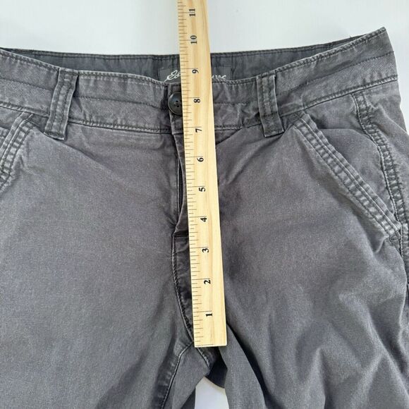 Eddie Bauer Pants Womens 2 Grey Cotton Blend Specially Dyed Slash Pockets - Picture 9 of 11